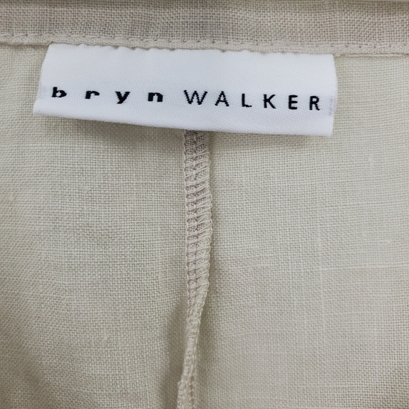 Bryn Walker Linen Tunic Top Button Down Neutral Lagenlook Oversized Minimal - Picture 7 of 9